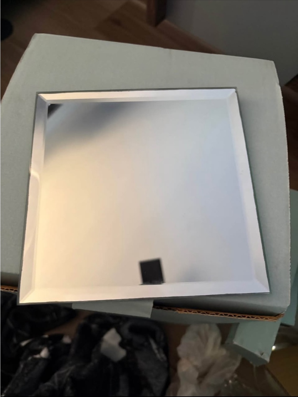 PartyLite Silver Square Mirrored Tray set